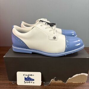G/FORE Cap Toe Gallivanter Carolina Blue White Golf Cleat G4LS22EF04 Women Sz 7